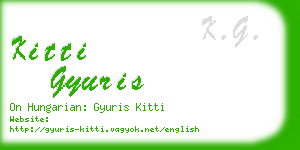 kitti gyuris business card